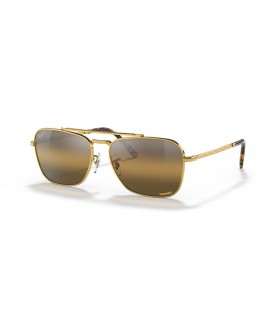 Ray-Ban RB3636 Wohnwagen-Neu-M (55 - 15) mit Braunen Linsen und Gold Rahmen Sonnenbrille