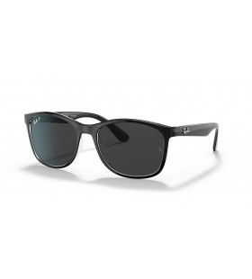 Ray-Ban RB4374 XL (56 - 19) mit Schwarzen Gläsern und Schwarzem Rahmen, Sonnenbrillen