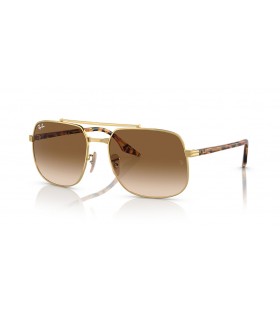 Ray-Ban RB3699 L (59 - 18) mit Braunen Linsen und Gold Rahmen Sonnenbrille