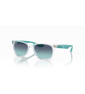 Ray-Ban RB9052S New Wayfarer Kids The Little Mermaid S (47 - 15) mit Blauen GlÃ¤sern und Transparent frame Sonnenbrillen