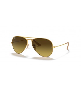 Ray-Ban RB3025 Aviator Gradient-M (55 - 14) mit Braunen Linsen und Gold Rahmen Sonnenbrille
