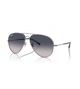 Ray-Ban RB3825 Alten Aviator XL (58 - 14) mit Blauen Gläsern und Silber-Rahmen-Sonnenbrille