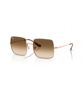 Ray-Ban RB1971 Square 1971 Classic L (54 - 19) mit Braunen Linsen und Gold Rahmen Sonnenbrille