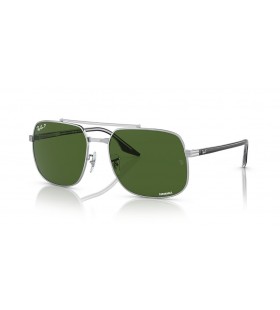 Ray-Ban RB3699 L (59 - 18) mit GrÃ¼nen Linsen-und Silber-Rahmen-Sonnenbrille