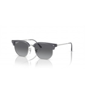 Ray-Ban RB9116S New Clubmaster Kids XL (47 - 17) mit Grauen Gläsern und Blau-Rahmen und Sonnenbrillen