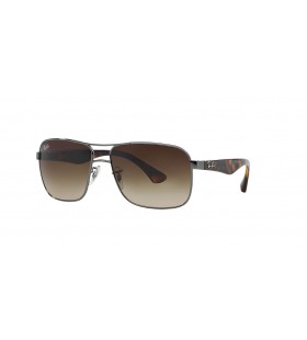 Ray-Ban RB3516 M (59 - 15) mit Braunen Linsen und Silber-Rahmen-Sonnenbrille