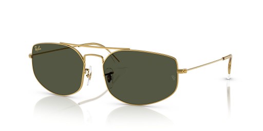 Ray-Ban RB3845 Explorer V XXL (60 - 17) with Green lenses and Gold frame Sunglasses
