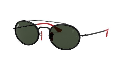 Ray-Ban RB3847M Scuderia Ferrari Collection XL (52 - 22) με το Πράσινο φακούς και Μαύρα γυαλιά Ηλίου πλαισίων