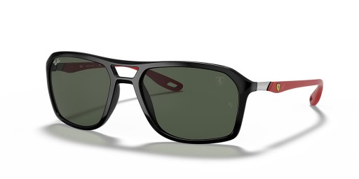 Ray-Ban RB4329M Scuderia Ferrari Collection L (57 - 19) με Πράσινο φακούς και Μαύρα γυαλιά Ηλίου πλαισίων