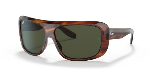 Ray-Ban RB2196 Μπλερ L (64 - 13) με Πράσινο φακούς και Καφετιά γυαλιά Ηλίου πλαισίων