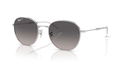 Ray-Ban RB3809 XL (55 - 20) με Γκρι φακούς και Ασημένια γυαλιά Ηλίου πλαισίων