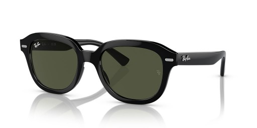 Ray-Ban RB4398 Erik XL (53 - 20) με Πράσινο φακούς και Μαύρα γυαλιά Ηλίου πλαισίων