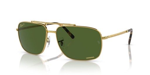 Ray-Ban RB3796 L (59 - 15) με το Πράσινο φακούς και γυαλιά Ηλίου πλαισίων Χρυσή