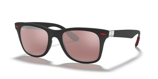 Ray-Ban RB4195MF Scuderia Ferrari Collection L (52 - 20) με Ασημί φακούς και Μαύρα γυαλιά Ηλίου πλαισίων