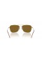 Ray-Ban RBR0102S Καραβάνι Αντίστροφη XXL (61 - 15) με Καφέ φακούς και γυαλιά Ηλίου πλαισίων Χρυσή