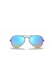 Ray-Ban Aviator RB3025 Φλας Φακοί Κλίσης XXL (62 - 14) με Μπλε φακούς και Μαύρα γυαλιά Ηλίου πλαισίων