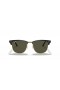 Ray-Ban Clubmaster RB3016 Κλασικό M (49 - 21) με πράσινους φακούς και Μαύρα γυαλιά Ηλίου πλαισίων