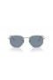 Ray-Ban RB3548N Εξαγωνική Επίπεδη Φακούς M (51 - 21) με Μπλε φακούς και Ασημένια γυαλιά Ηλίου πλαισίων