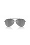 Ray-Ban RBR0101S Aviator Αντίστροφη XXL (62 - 11) με Ασημί φακούς και Μαύρα γυαλιά Ηλίου πλαισίων