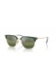 Ray-Ban RB4416F Νέα Clubmaster XXL (55 - 20) με Ασημί φακούς και τα Πράσινα γυαλιά Ηλίου πλαισίων