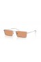 Ray-Ban RB3741 Emy XXL (59 - 17) με Πορτοκαλί φακούς και Ασημένια γυαλιά Ηλίου πλαισίων