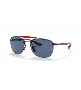 Ray-Ban RB3662M Scuderia Ferrari Collection XL (59 - 17) με Μπλε φακούς και Ασημένια γυαλιά Ηλίου πλαισίων