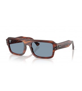 Ray-Ban RB4454 Î›Î¿ÏÎºÎ±Ï‚, Î’Î¹Î¿-Î¼Îµ Î’Î¬ÏƒÎ· XL (56 - 20) Î¼Îµ ÎœÏ€Î»Îµ Ï†Î±ÎºÎ¿ÏÏ‚ ÎºÎ±Î¹ ÎšÎ±Ï†ÎµÏ„Î¹Î¬ Î³Ï…Î±Î»Î¹Î¬ Î—Î»Î¯Î¿Ï… Ï€Î»Î±Î¹ÏƒÎ¯Ï‰Î½