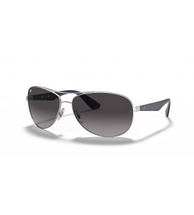 Ray-Ban RB3526 L (63 - 14) με Γκρι φακούς και Ασημένια γυαλιά Ηλίου πλαισίων