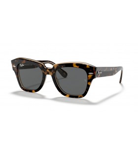 Ray-Ban RB2186 State Street M (49 - 20) Î¼Îµ Î“ÎºÏÎ¹ Ï†Î±ÎºÎ¿ÏÏ‚ ÎºÎ±Î¹ Î³Ï…Î±Î»Î¹Î¬ Î—Î»Î¯Î¿Ï… Ï€Î»Î±Î¹ÏƒÎ¯Ï‰Î½ Tortoise